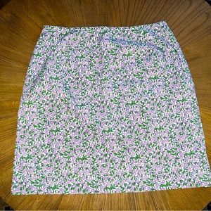 Darling Lilac Purple Floral Cotton Spring Skirt 12